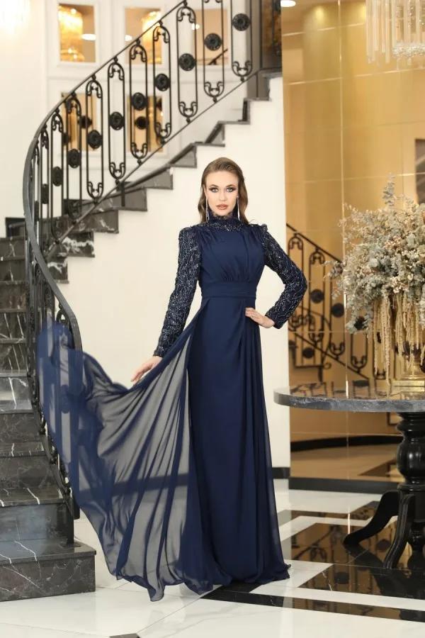 elif abiye lacivert